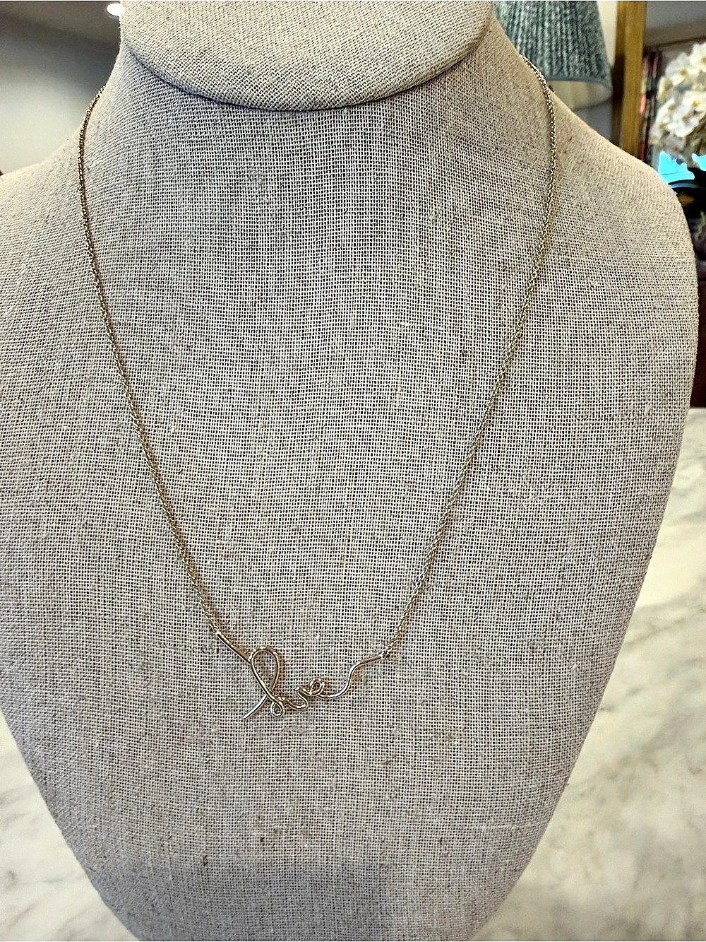 Stella & Dot Love Necklace Gold Like New